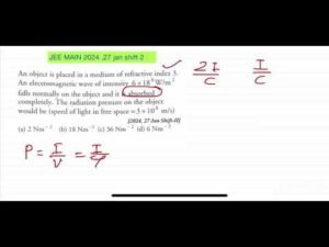 An object is placed in a medium of refractive index 3. An electromagnetic wave of intensity 6*10^8 falls normally on the object and it is absorbed completely. The radiation pressure on the object would be