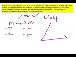 JEE MAIN 2025(29jan shift2) Three equal masses m are kept at vertices (A, B, C) of an equilateral tr