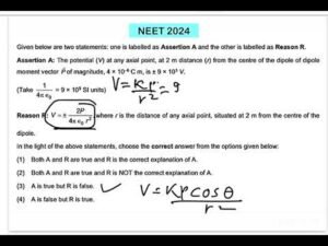 NEET 2024:Given below are two statements: one is labelled as Assertion A and the other is labelled a