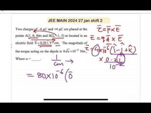 JEE MAIN 2024(27jan shift2)Two charges of –4 uC and +4 uC are placed at thepoints A(1, 0, 4)m and