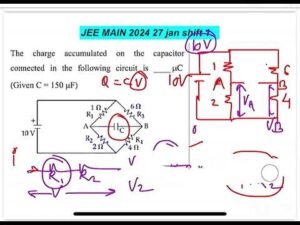JEE MAIN 2024(27jan shift1)The charge accumulated on the capacitorconnected in the following circui