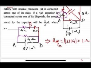 JEE MAIN 2024(29jan shift1)A 16ohm wire is bend to form a square loop. A 9Vbattery with internal