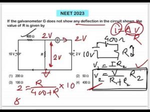 NEET 2023:(By 3 methods)If the galvanometer G does not show any deflection in the circuit shown, the