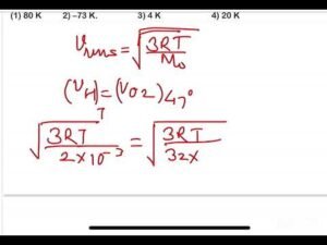 JEE MAIN 2024: Find Temperature When RMS Velocity of Hydrogen Equals Oxygen Molecule 11 JEE MAIN 2024: Find Temperature When RMS Velocity of Hydrogen Equals Oxygen Molecule