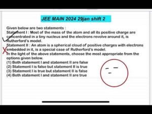 JEE MAIN 2024 Atom Structure: Rutherford Model Explanation | Watch Now!