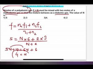 JEE MAIN 2024(29th Jan Shift 2) Gas Mixture Problem Solution | NEET/JEE Doubt – Find Nmoles of Gas