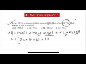 JEE MAIN 2025 Ice at −10∘C is to be converted into steam at 110∘C. Mass of ice is 10−3 kg.