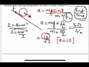 JEE MAIN 2024(29jan shift1)A cylinder is rolling down on an inclined plane ofinclination 60°. It’s