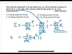 AIPMT2010 mains:The electric potential V at any point (xy, z), all in metres in space isgiven