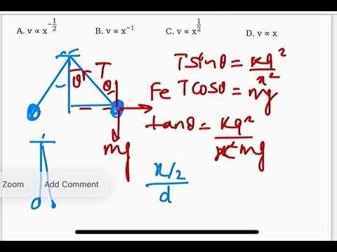 NEET 2016:Two identical charged spheres suspended from a common point by two massless strings of 7 NEET 2016:Two identical charged spheres suspended from a common point by two massless strings of