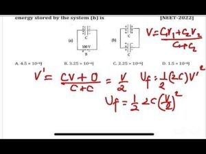 NEET 2022:A capacitor of capacitance C = 900pF is charged fully by 100Vbattery B as shown in figure
