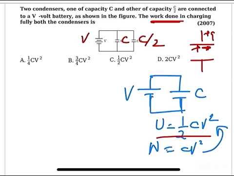 🧠 PhysicsMonk — Clear All Your Physics Doubts Instantly for IIT-JEE & NEET 5 AIPMT 2007 :Two condensers, one of capacity C and other of capacity & are connected to a othecond,
